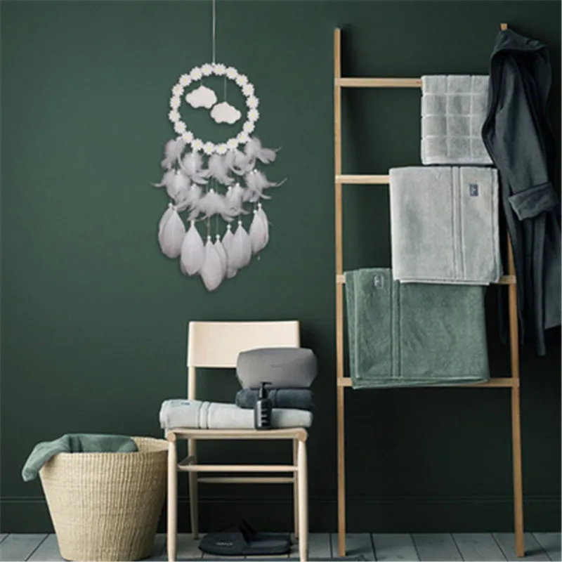 Indian Style Dreamcatcher Wind Chimes Kid Girls Room Feather Wall Hanging Decorations Handmade Pendant | Дом и сад