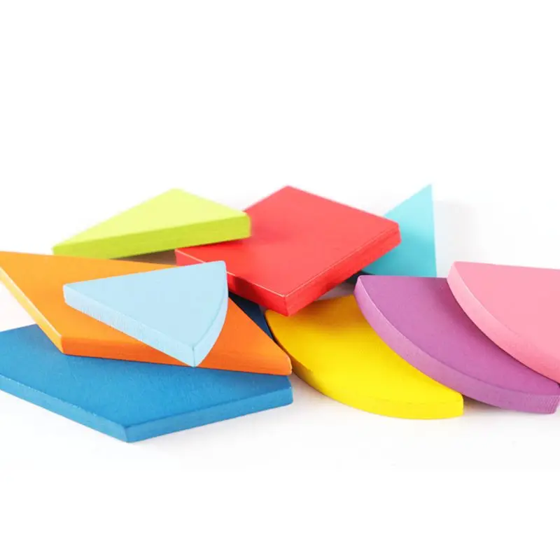 

Wooden Jigsaw Set Classic Tangram Puzzle in Iron Box Child Focus Training Gifts