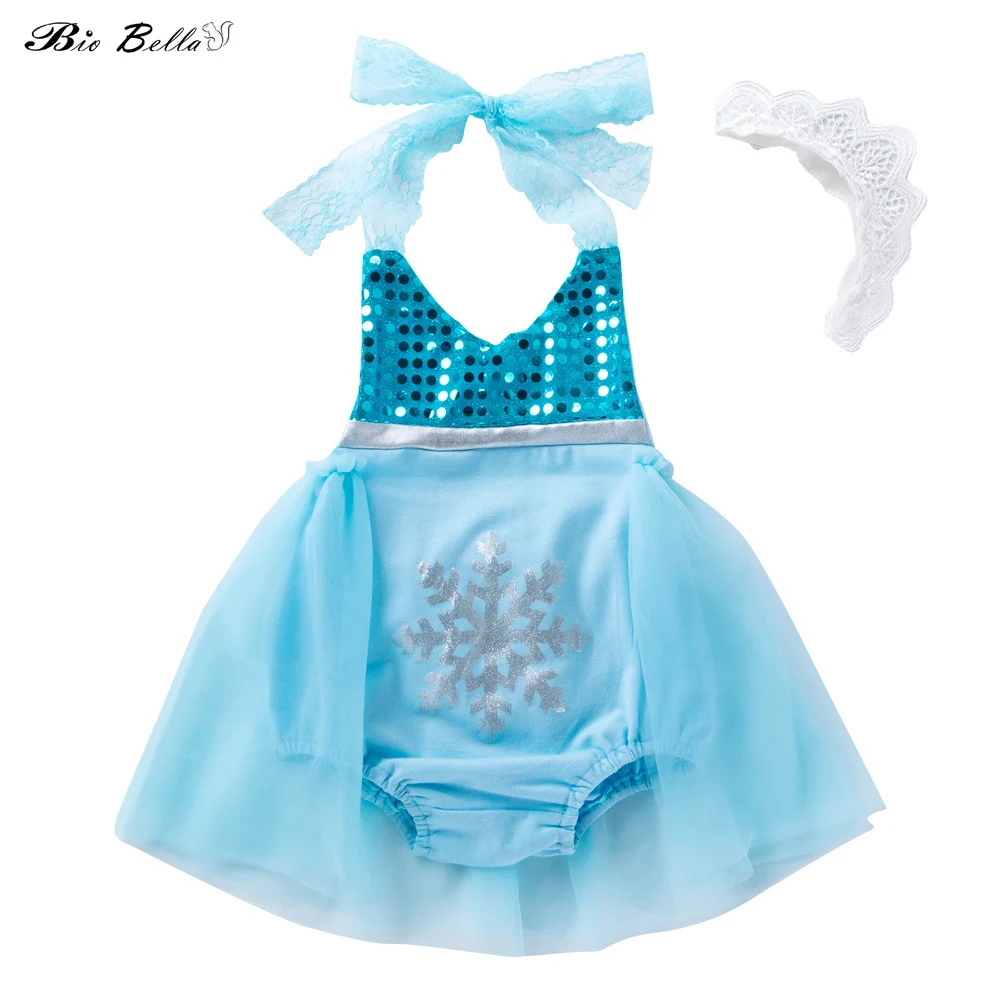 

Summer Baby Girl Sets Sequin Tulle Bodysuit+Hairband 2pcs Cute Infant Sleeveless Jumpsuit Girls Outfit Newborn Sets