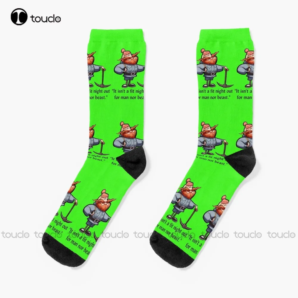 

Yukon Cornelius Socks Black Socks For Women Personalized Custom Unisex Adult Teen Youth Socks 360° Digital Print Christmas Gift