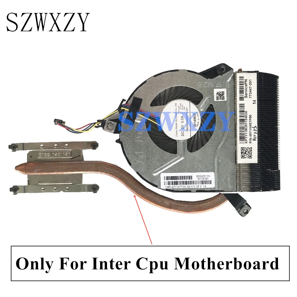SZWXZY для HP 14 P 15 17 K V радиатор охлаждающий вентилятор ноутбука 773447 001 767776