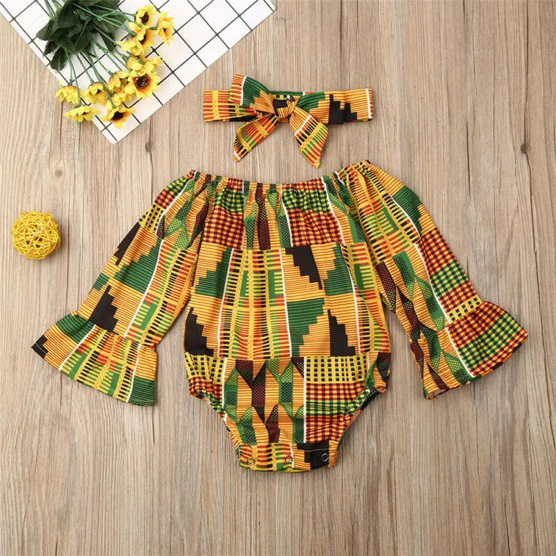 Комбинезон в стиле бохо для младенцев с длинным рукавом|Боди малышек| |