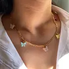Ожерелье JJFOUCS с подвеской-бабочкой в стиле бохо для женщин, ожерелье золотого цвета с цепочкой до ключицы, новинка 2020, модная Милая Подарочная бижутерия