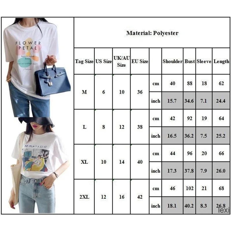 

2021 new summer Korean loose personalized printing short sleeve t-shirt female students versatile women's T-Shirt Top