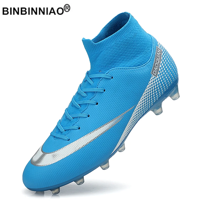 

BINBINNIAO Men Professional Football Boots TF AG Kids Boys Students Soccer Shoes Cleats Sport Sneakers Plus size 35-47