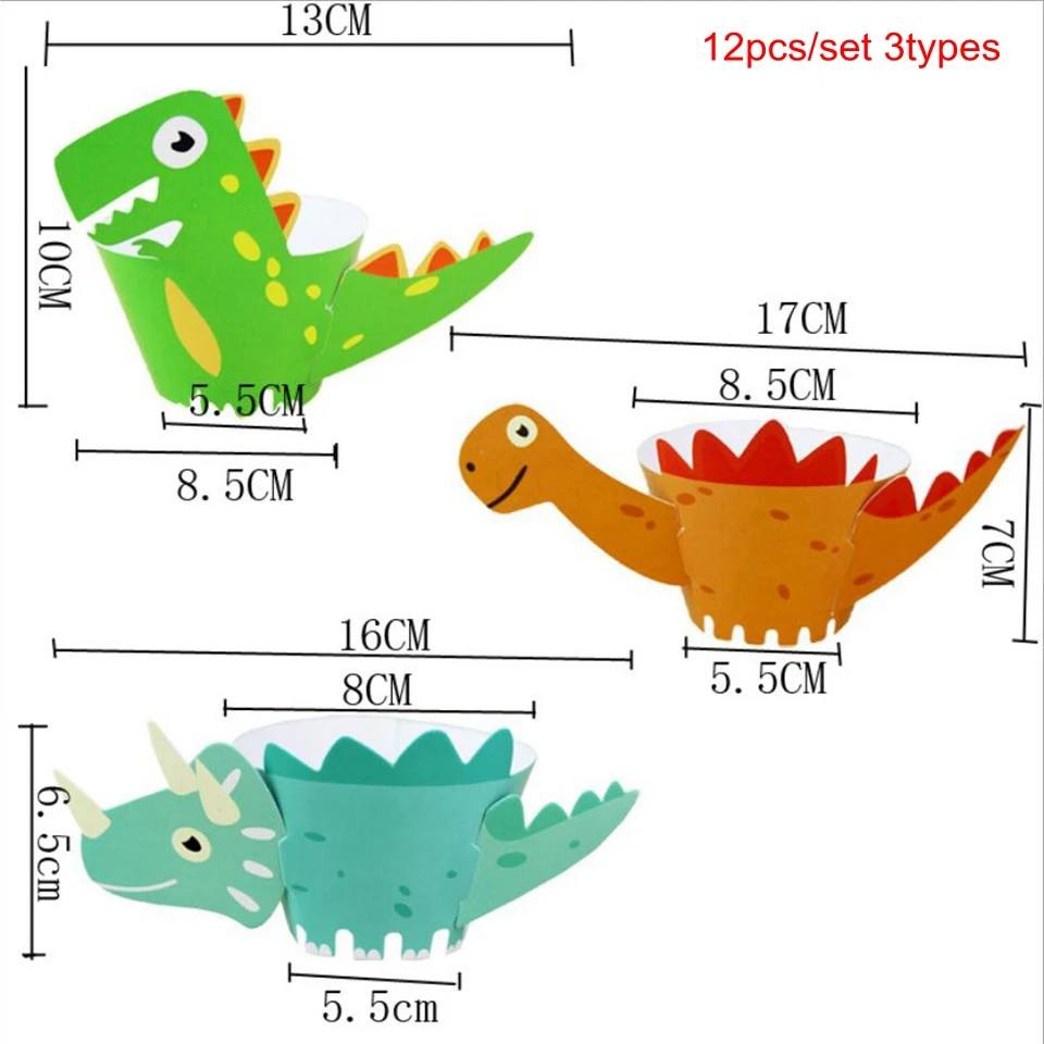 12pcs Dinosaur 1 компл. Джунгли вечерние дикие милые животные воздушные цифры с днем рождения баннер для ребенка душ день рождения для вечеринки в стиле сафари поставки - Цвет: 12pcs Dinosaur