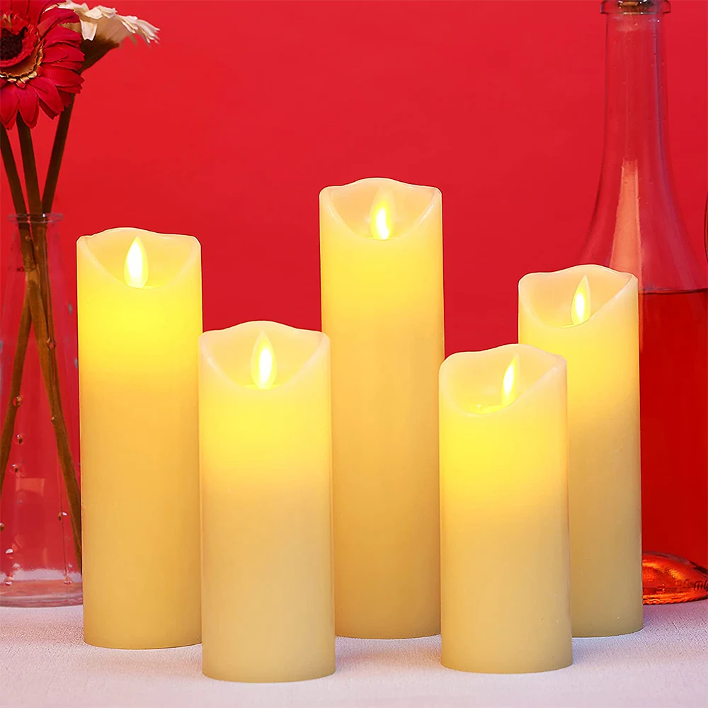 5 шт. Наклонный качели электронный Свеча светильник светодиодный свеча