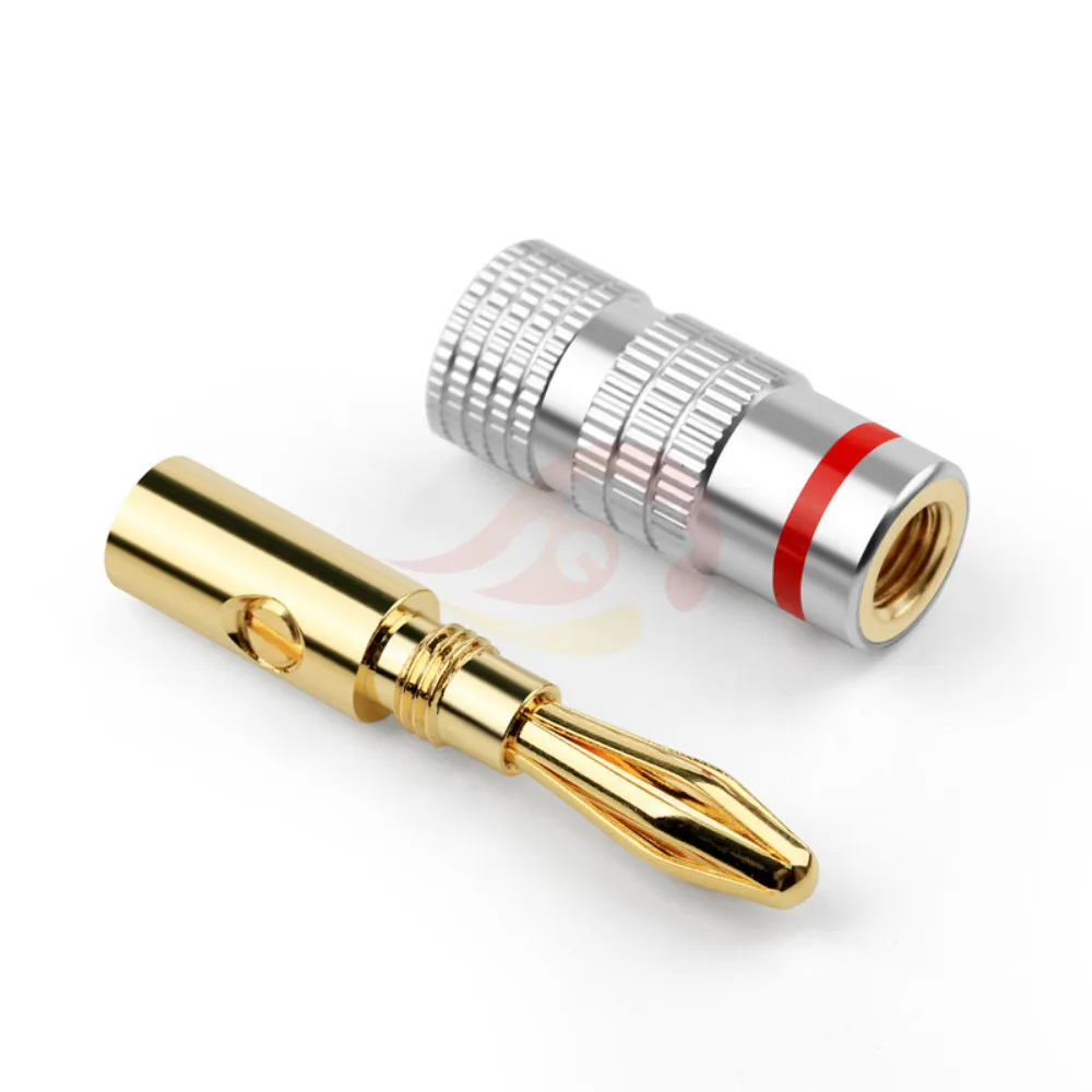 10 шт. разъемы с вилками типа банан Динамик s Позолоченные 4 мм разъем &quotбанан&quot