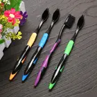 Антибактериальная зубная щетка с бамбуковым угольным зубная щетка для ухода за полостью рта, 45 шт.