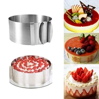 6 12 inch adjustable stainless steel dessert cake mold circle baking round mousse ring mould kitchen decorating tool