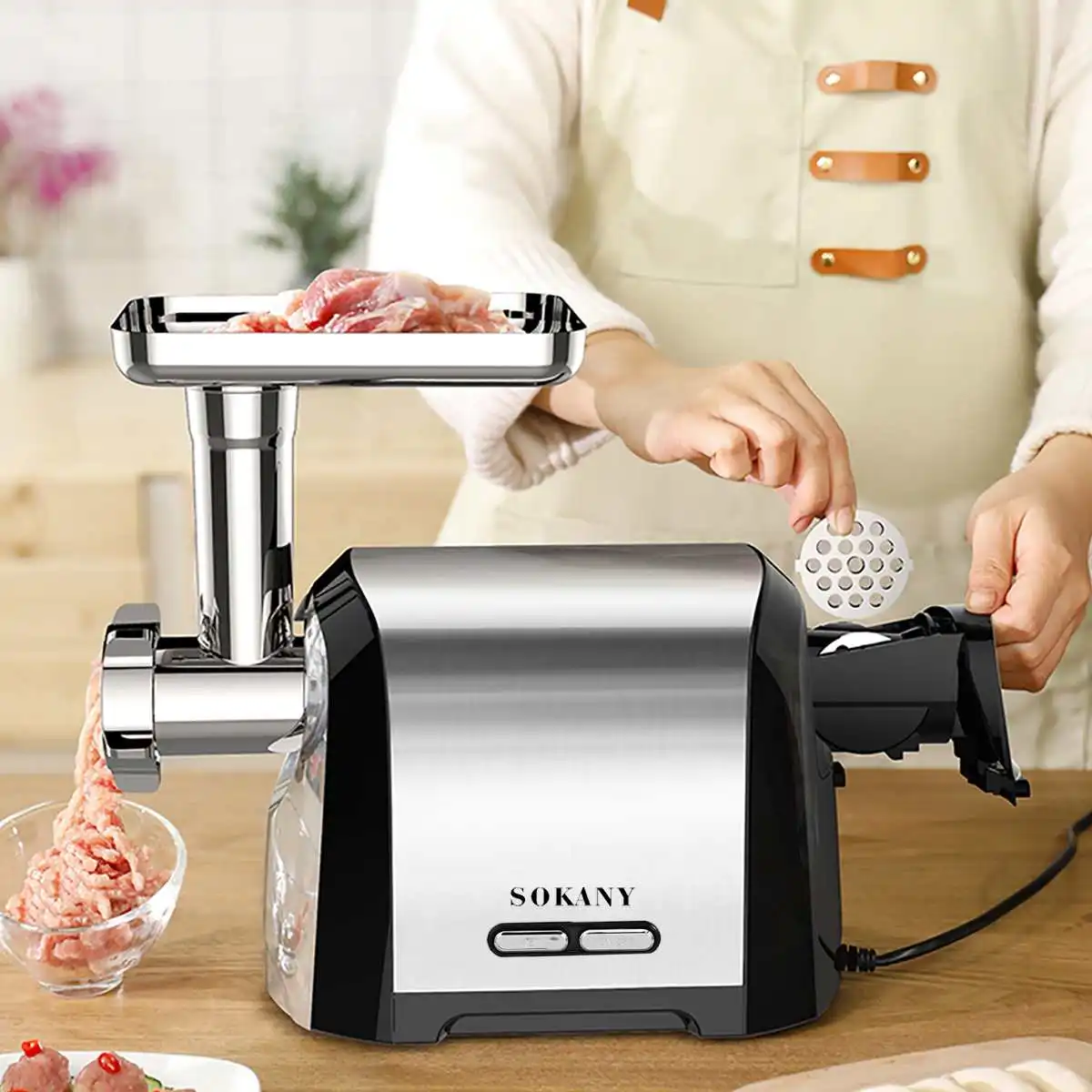 

3200W Electric Meat Grinders food mixer blender Stainless Steel Home appliances Mincing Sausage Stuffer Heavy Dut food processor