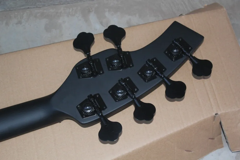 Бас гитара черный сатиновый бас 6 струн 9 в|Гитары| |