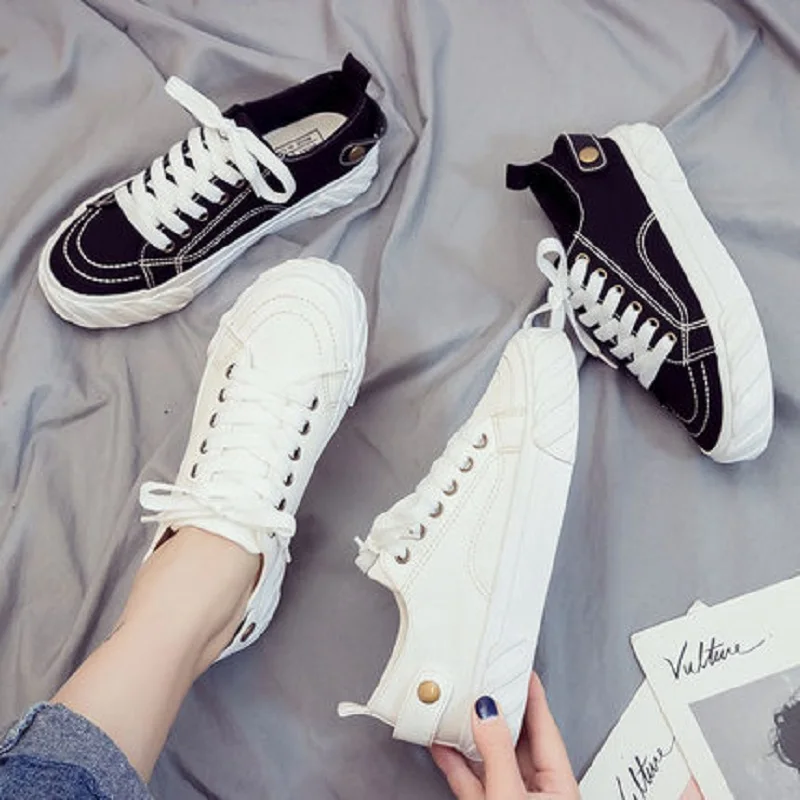 Парусиновая обувь Новинка 2019 года сезон осень универсальная повседневная на