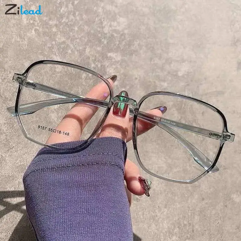 

Zilead Ultralight Anti Blue Light Myopia Glasses Women Men Clear Computer Nearsighted Reading Eyeglasses Diopters 0-1.0-2.0-6.0