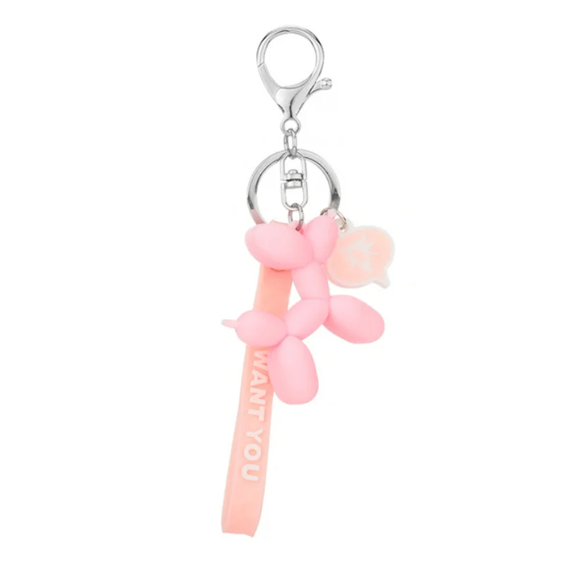 Модный ПВХ резиновый мультяшный шар собака брелок для девочек женщин держатель