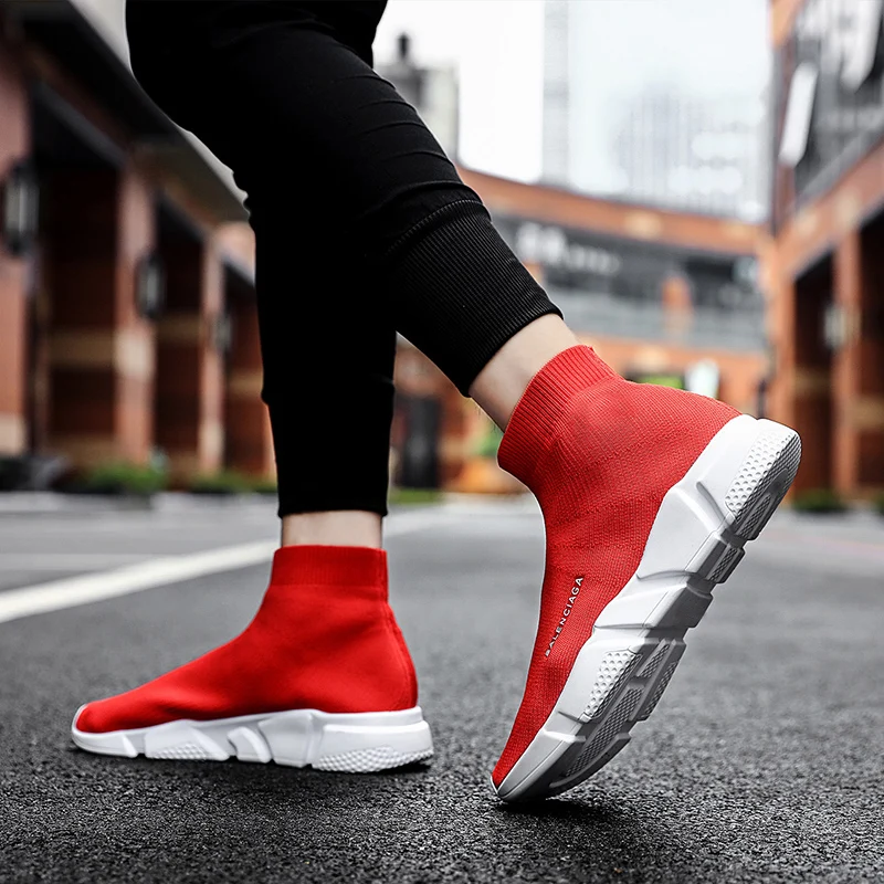 

2021 New Men Casual Shoes High Top Men Slip On Casual Sneakers Youth Fashion Outdoor Men Shoes Flats Shoes Mens's Running Shoes
