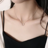 small horseshoe diamond necklace female clavicle chain simple temperament female niche design sense net red chic jewelry