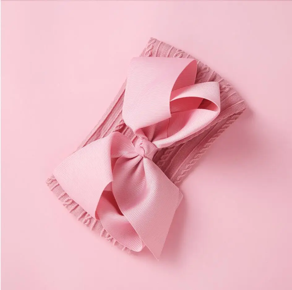 

36pcs/lot Messy bow Nylon headwraps, messy bow headband, floppy bow wide nylon headband For Baby Girls