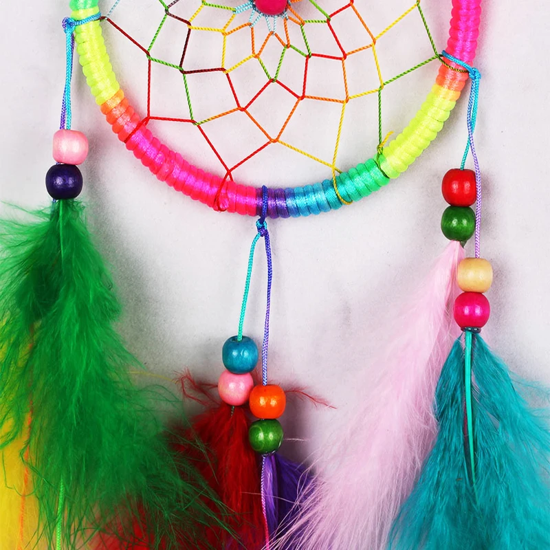 Скандинавские колокольчики ручной работы Ловец снов сетка с перьями 55 см