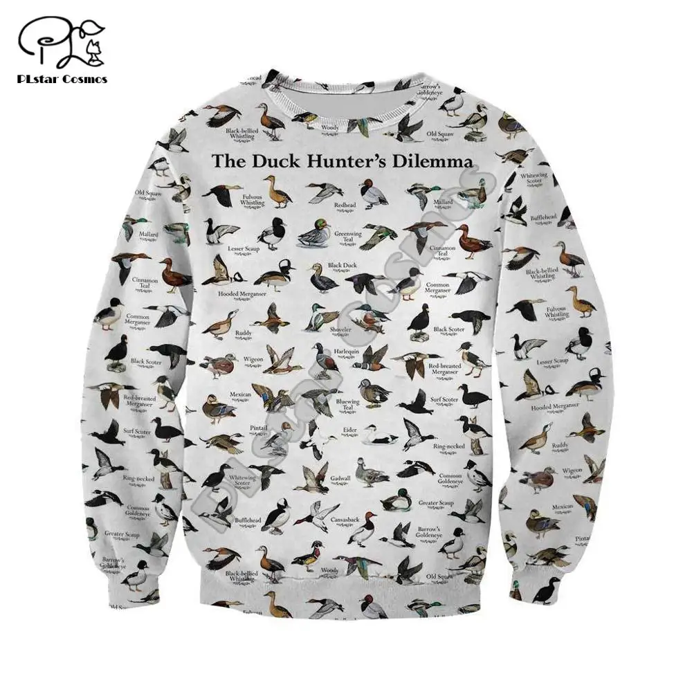 

PLstar Cosmos Duck Hunting Animal Hunter Camo Tattoo Autumn Sweatshirt Tracksuit Pullover Harajuku 3DPrint Men/Women Hoodies B5