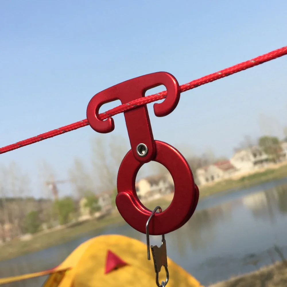 

2 pieces of O-shaped camping tent rope buckle aluminum ultra-light buckle accessories camping equipment hiking accessories