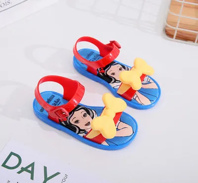 Красный Mini Melissa/Новинка года; прозрачные сандалии для девочек; летние сандалии с короной; милые детские сандалии Melissa; пляжная обувь; обувь для малышей; 13-18 см - Цвет: Красный