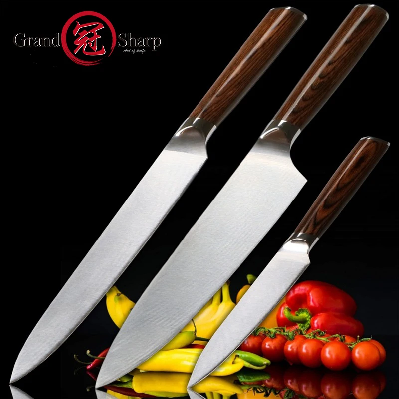 Набор кухонных ножей GRANDSHARP 3 шт. универсальные кухонные ножи для нарезки шеф