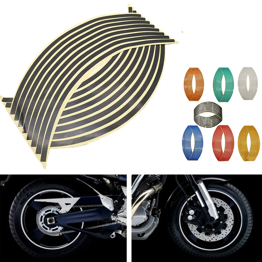 16Pcs Universal Waterproof Motorcycle Wheel Rim Reflective Stickers Moto Auto Decal For Yamaha TTR250 TTR600 ttr 125 250 600 | Автомобили