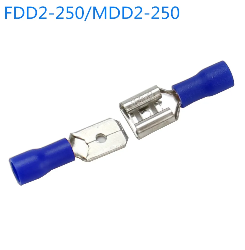 100 шт./50 комплектов изолированные электрические обжимные клеммы FDD MDD мама папа