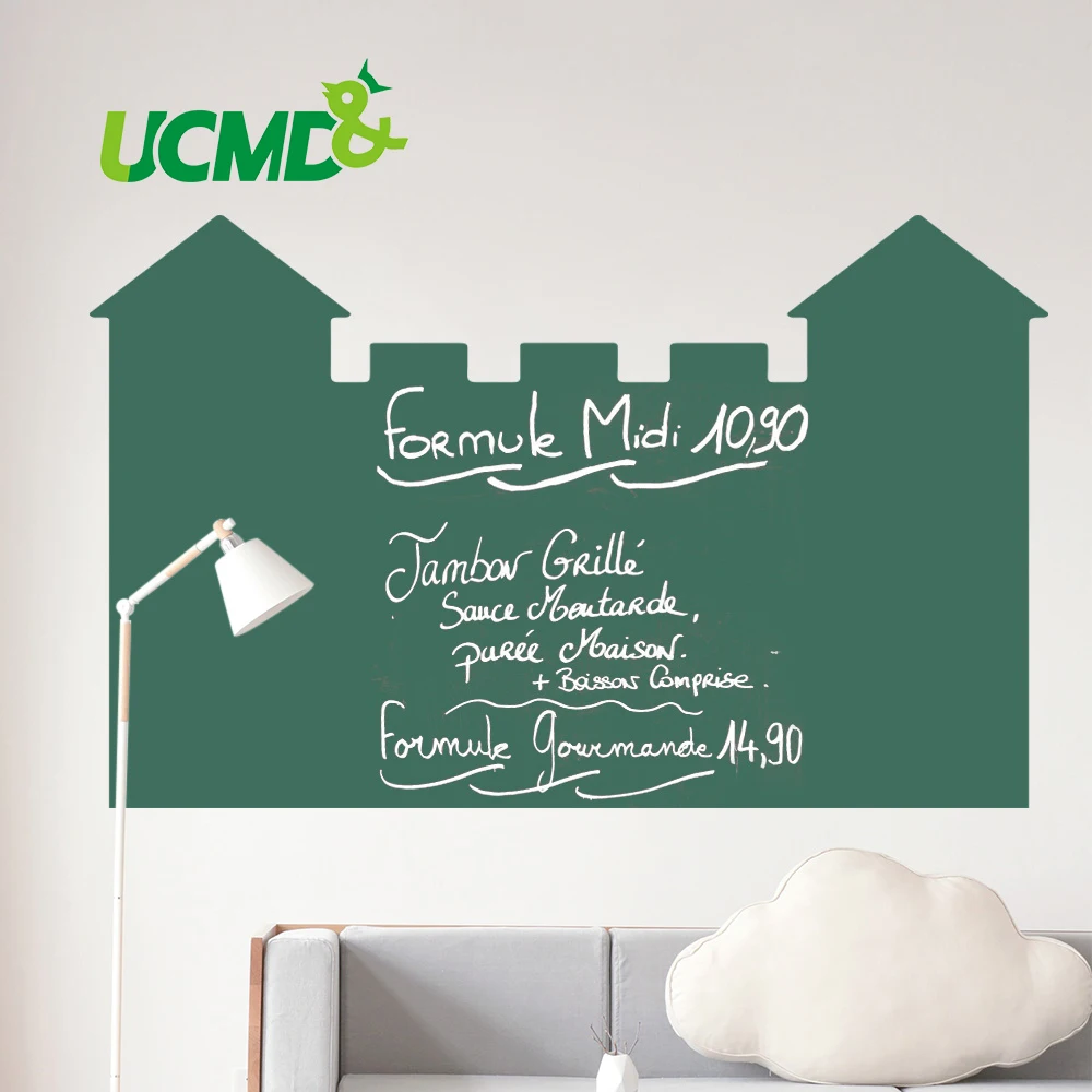 Уникальный Стикер на стену белый серый черный зеленый доска объявлений