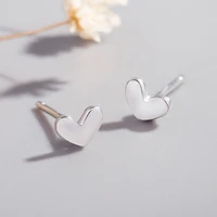 meyrroyu silver color popular peach heart stud earrings for girls lovely sweet romantic style engagement party jewelry