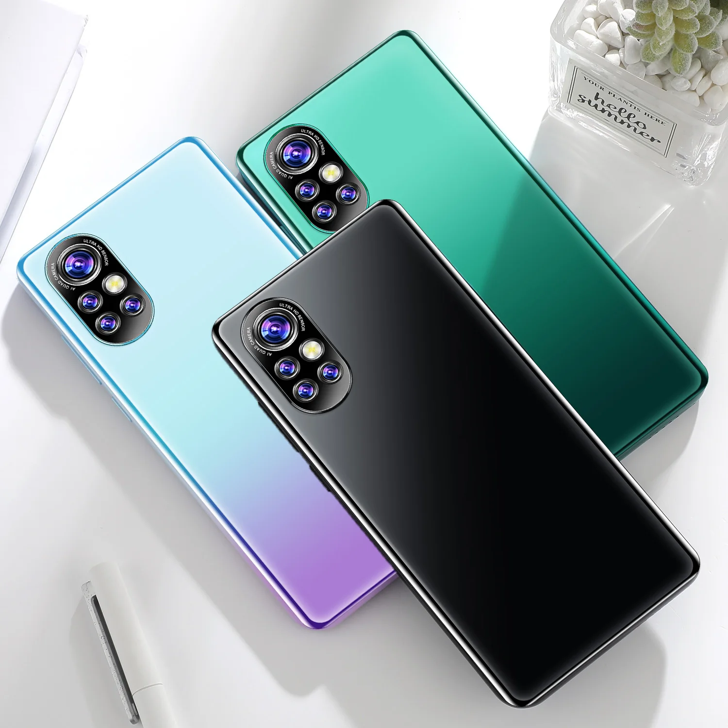 

New Arrival Nova8 Pro Smart Phone 6.1 Inch 10 Core Face Fingerprint ID Dual SIM Cell Phone MTK6889 64GB/128GB 1440*3220 Celular