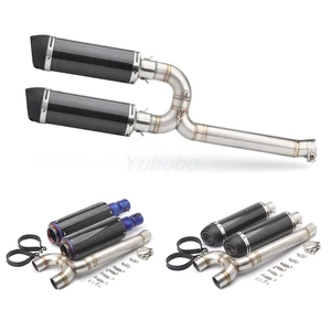 2004-2010 Slip-on Motorcycle Exhaust Full System FZ6 FZ6N FZ6S FAZER FZ600 Escape Moto End Can Manifold Middle Link Pipe Muffler