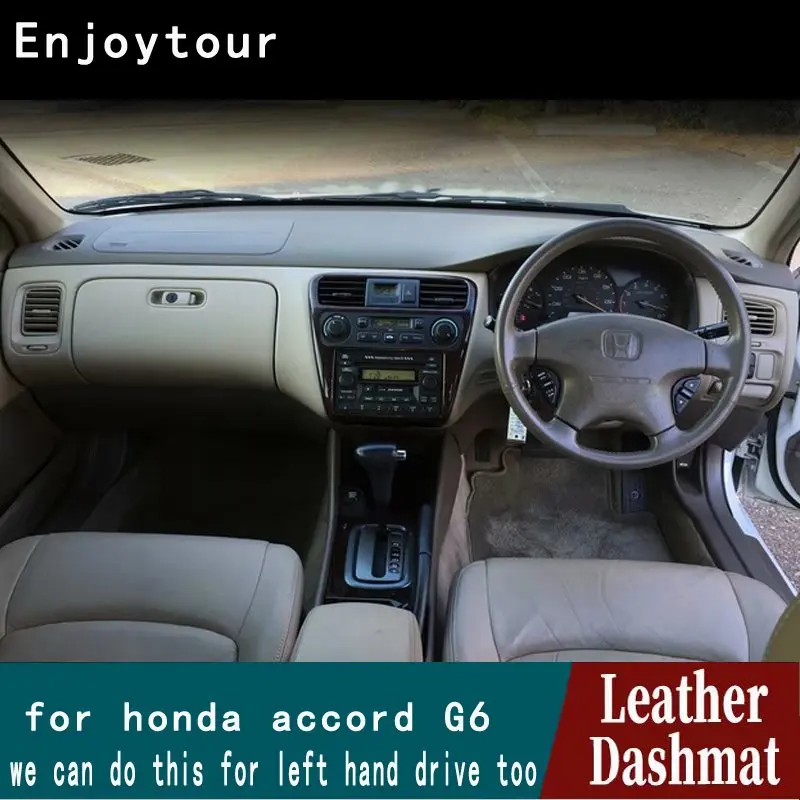 

Кожаный коврик RHD для приборной панели, коврик для приборной панели, аксессуары для стайлинга автомобиля, для Honda accord g6 1997 1998 1999 2000 2001