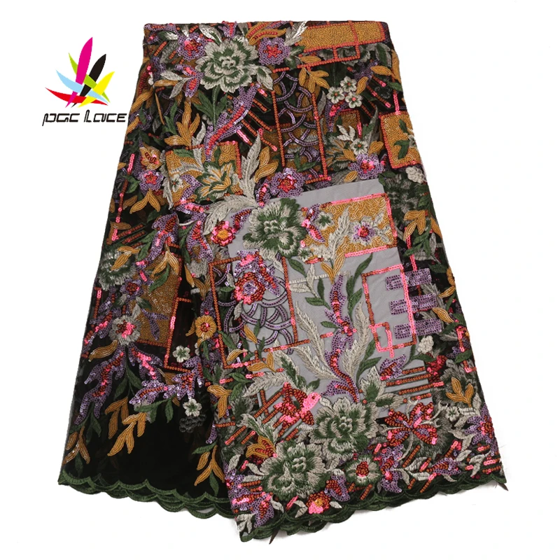 Роскошные африканские вышитые кружева с блестками для свадьбы 2020 высокое