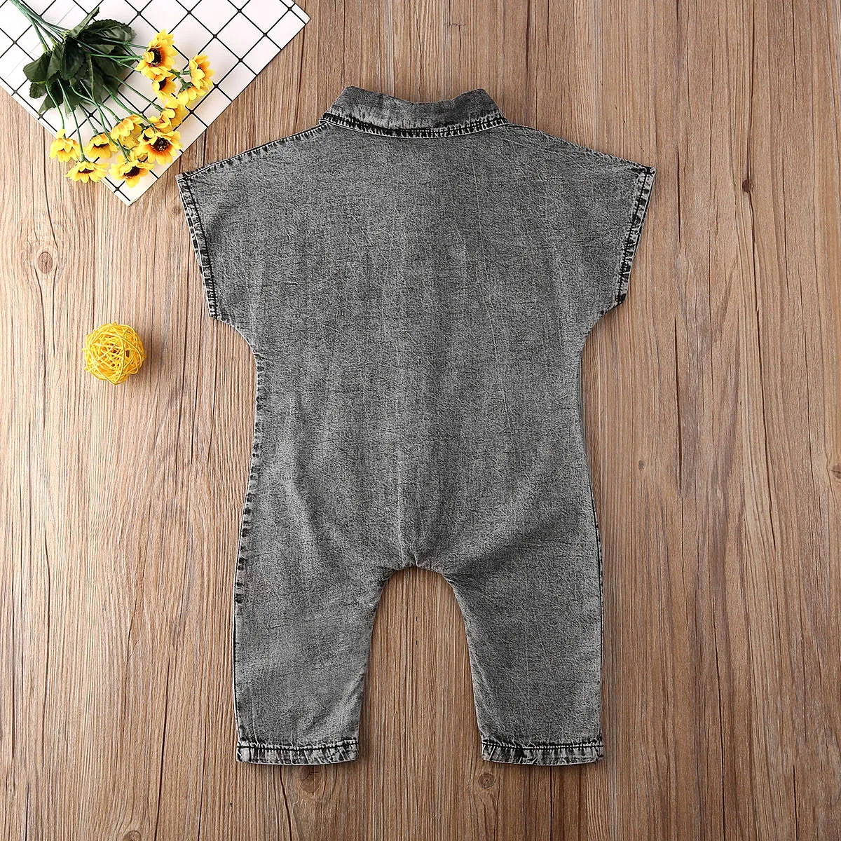 2020 г. Летняя одежда для малышей Комбинезоны милый длинный джинсовый комбинезон