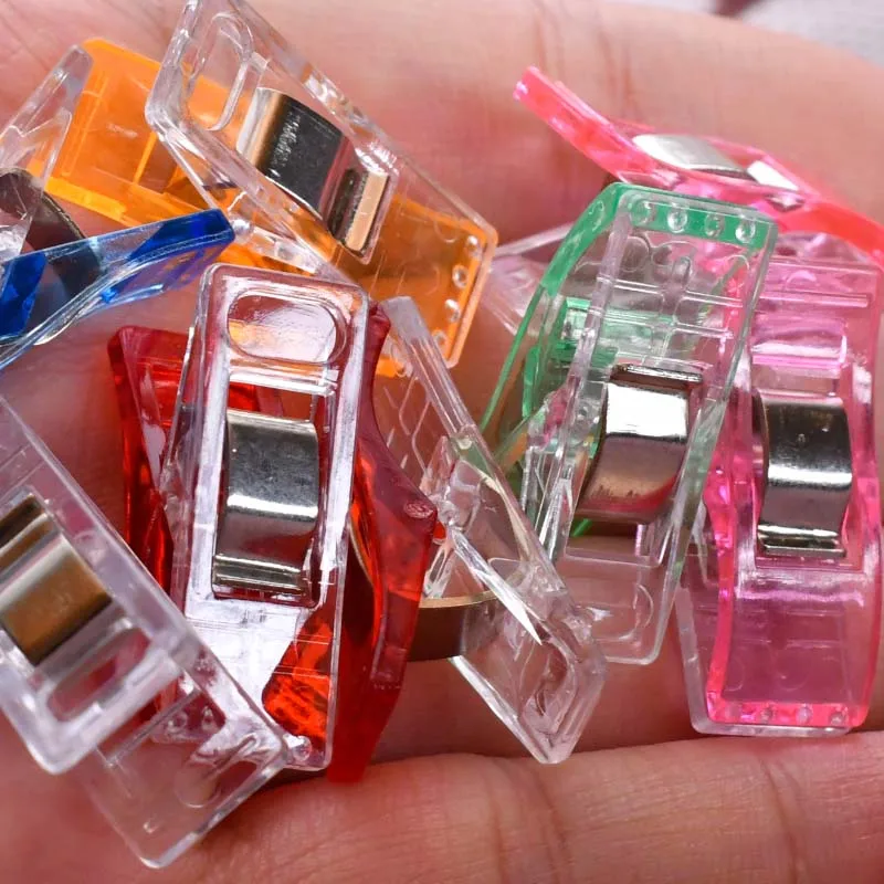 100 шт. разноцветные пластиковые швейные зажимы для квилтинга рукоделия обвязки