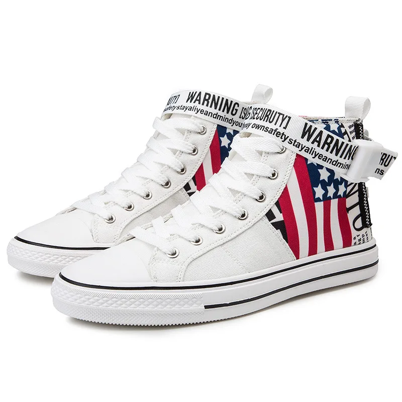 Star printed Canvas Shoes Young Mens Casual Style of Korea Calzado Hombre Hip-hop sneakers | Обувь