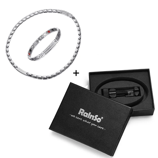 Jewelry set Rainso германий магнитный здоровый ювелирный набор корейские Популярные изысканные ожерелья браслеты для леди магнитотерапия ювелирные изделия - Окраска металла: Jewelry set