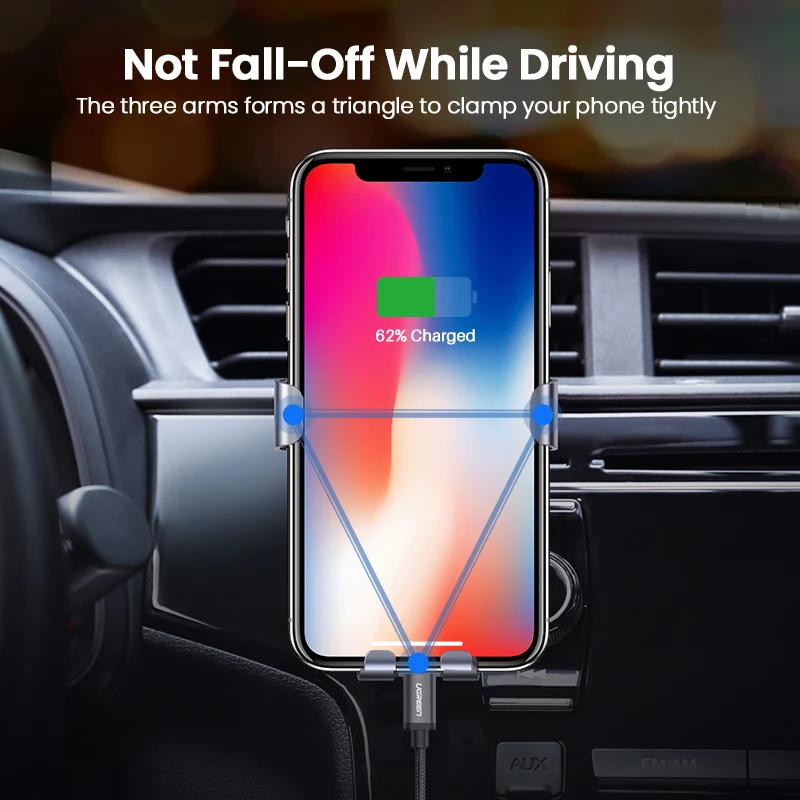 Ugreen держатель телефона для мобильного телефона в автомобиле для iPhone XR Авто сотовая поддержка приборной панели держатель стенд смартфон гравитационный держатель