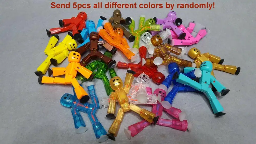 * Отправка в случайном порядке лот 5 шт. все разные цвета STIKBOT анимация 3 &quotэкшн