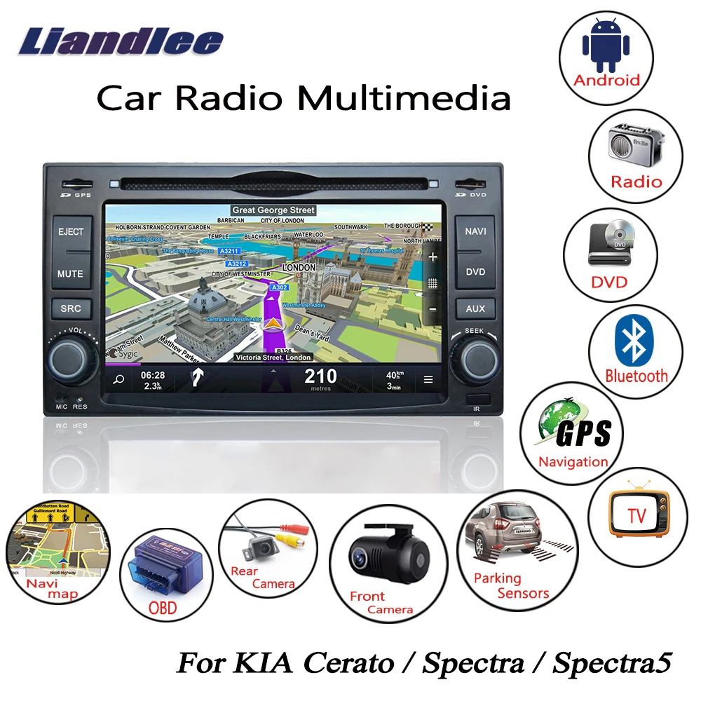 Liandlee для KIA Cerato / Spectra Spectra5 2003 ~ 2008 Android автомобильное радио CD DVD плеер GPS навигация