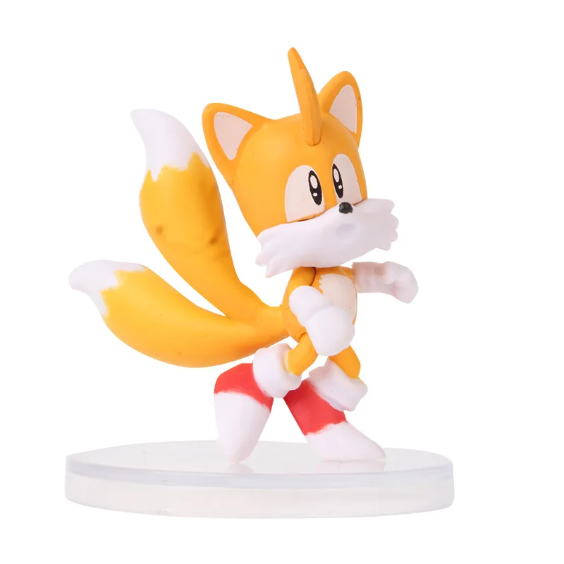 7 шт./компл. Милая экшн-фигурка Ежика SONIC модель детской одежды игрушки подарки |