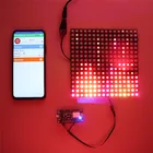 Светодиодная цифровая Гибкая индивидуально Адресуемая панель с матрицей WS2812B, 16x16 светодиодов, панель с пиксельным освещением, 5 в постоянного тока