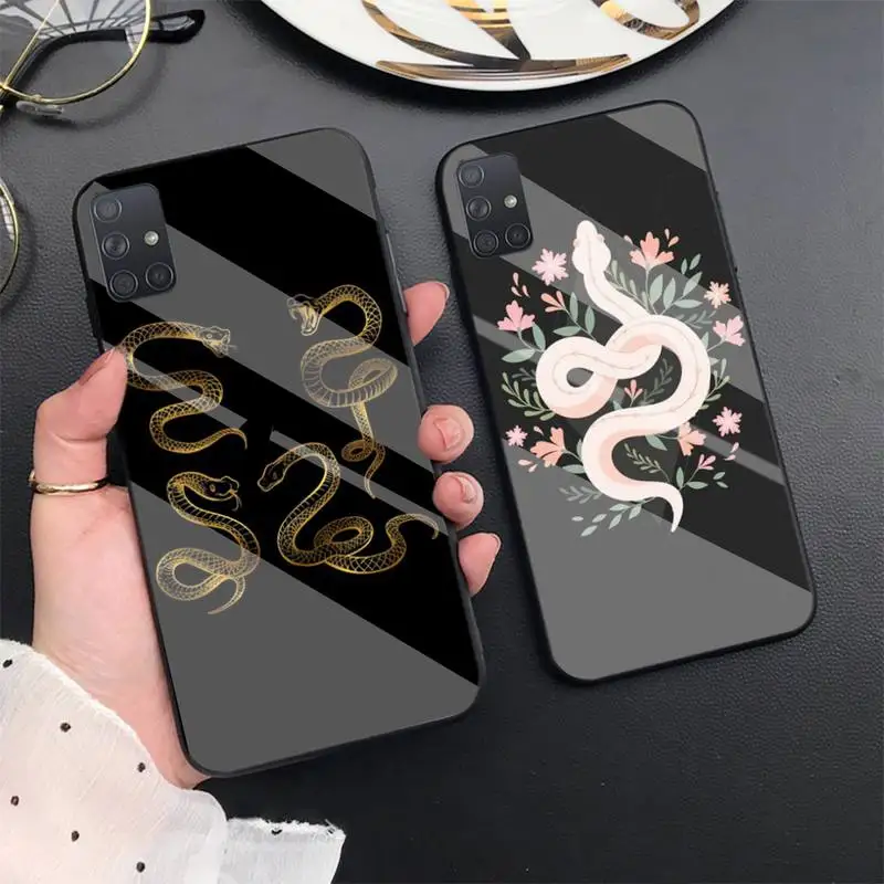 

Flower Snake Soft Cover Phone Case For Samsung S6 7edge 8 9 10e 20plus S20 Ultra Note8 9 10pro A72018 Tempered Glass