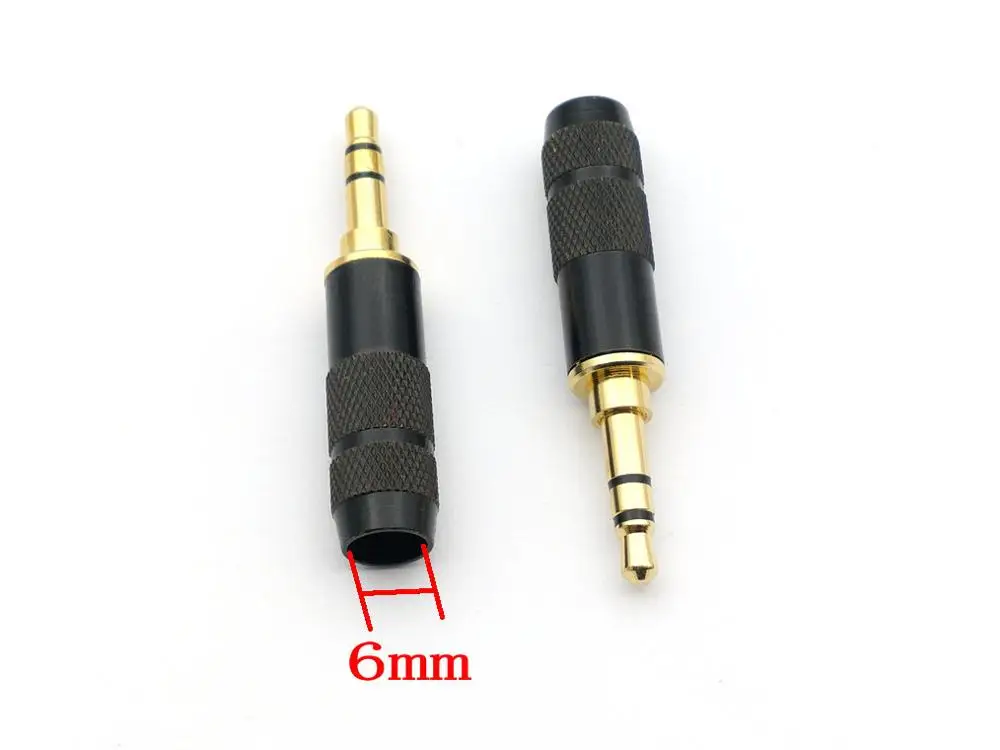 20 шт. 3 5 мм стерео штекер позолоченный алюминиевая трубка разъем DIY для