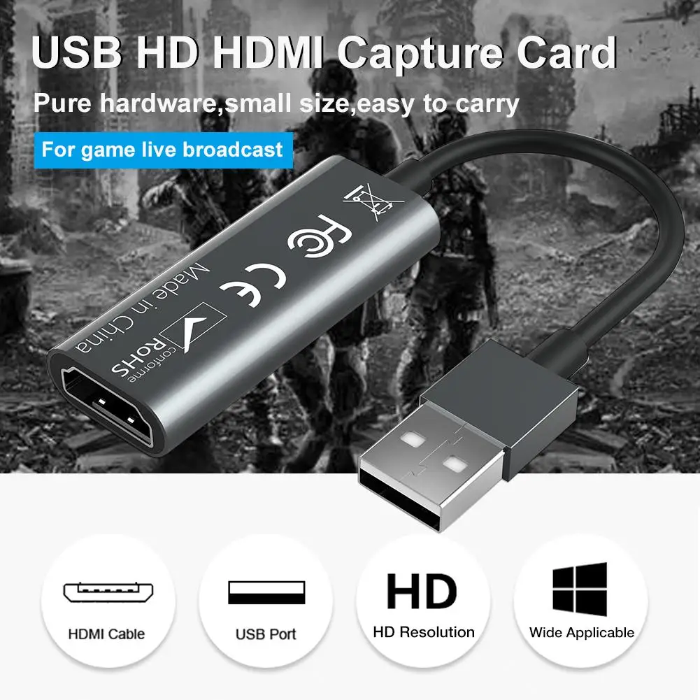 Карта видеозахвата HDMI USB 2 0 HD1080P|Карты видео- и ТВ-тюнеров| |