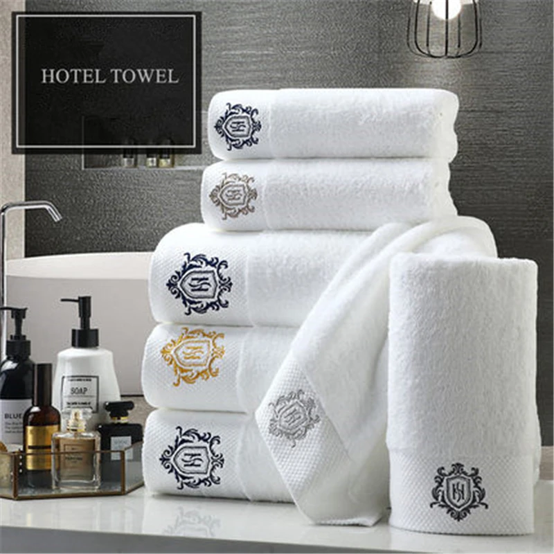 Пятизвездочное полотенце для лица отеля Платиновое атласное краевое плотное