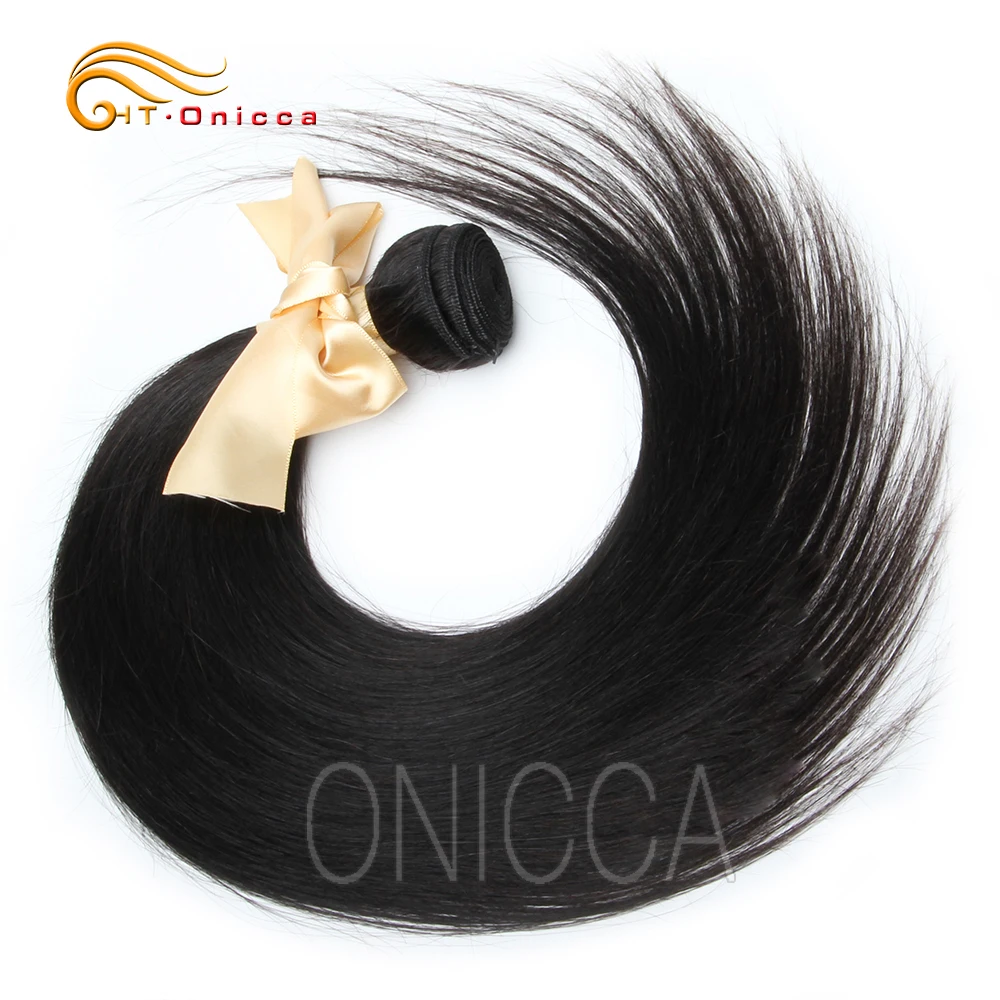 Htonicca волосы бразильские прямые пряди 8-30 дюймов натуральный цвет Remy натуральные