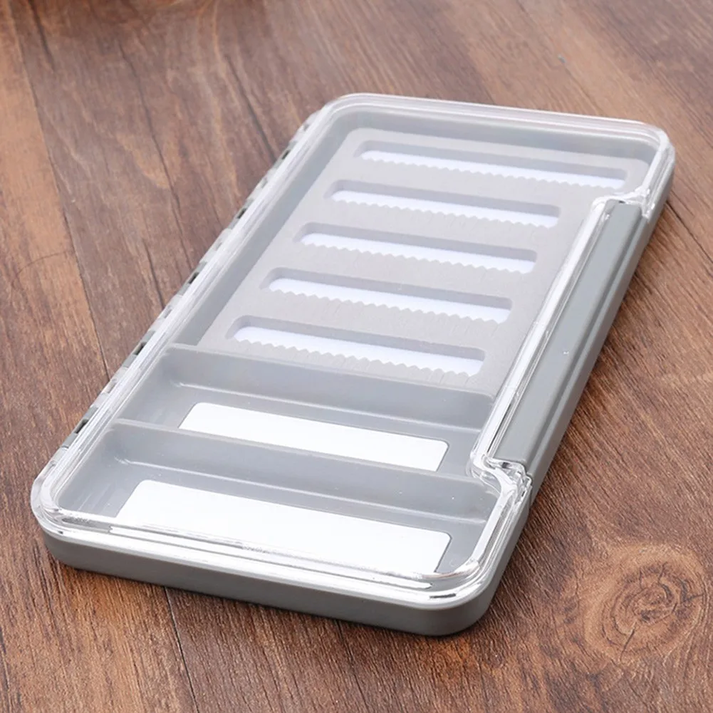 

Slim Waterproof Magnetic Backed Fishing Fly Box Flies Hooks Keeping Tackle Box Organizer Fishing Box Storage Case Portable